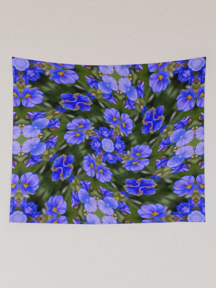 Thumbnail 2 of 3, Tapestry, Blue Veronica Pattern designed and sold by Patternflower.