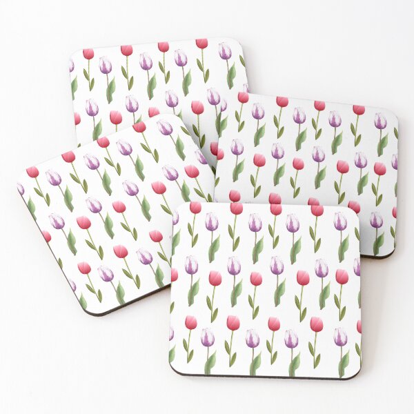 Item preview, Beautiful Red and Purple Tulip Bulbs Floral Illustration Pattern. designed and sold by PlantKind.