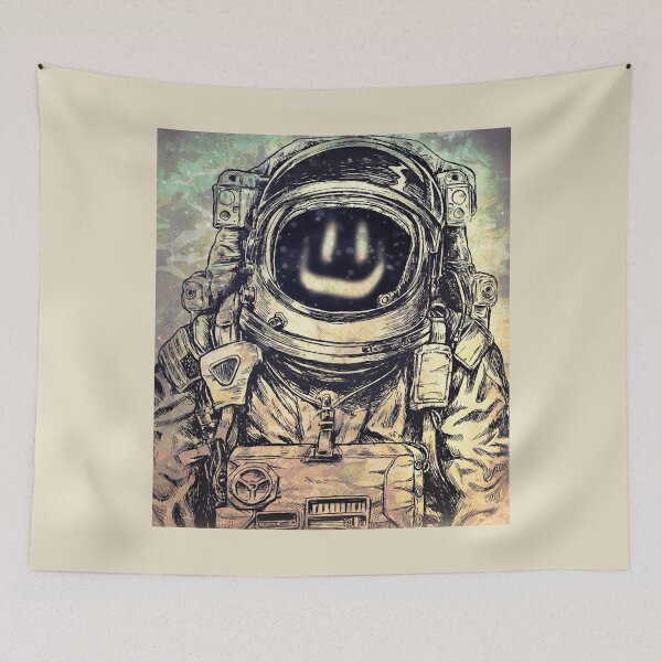 Aperçu de l'œuvre Visage heureux de l'espace créée et vendue par AintJames.