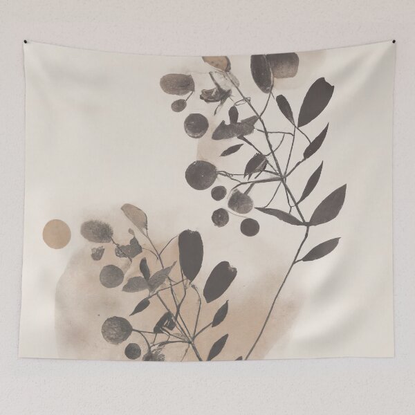 Item preview, Modern Abstract Art Floral - New Boho Art - Pink and Warm Tones designed and sold by Inomaly Art.