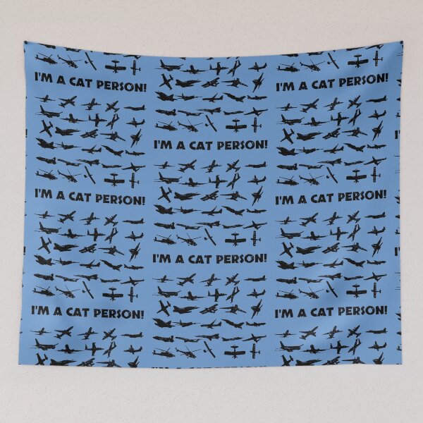 Item preview, I'm a cat person - airplanes (black) designed and sold by SolidEarthArt.
