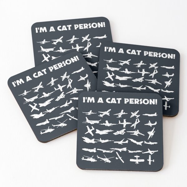 Item preview, I'm a cat person - airplanes (white) designed and sold by SolidEarthArt.