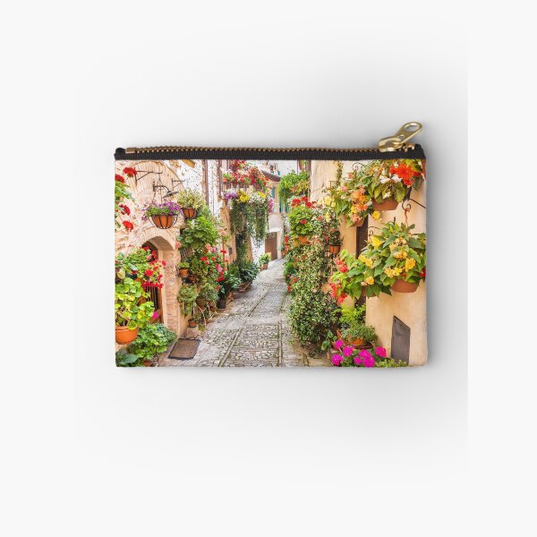 Item preview, Flowers in ancient street located in Spello village. Umbria Region, Italy. designed and sold by Paolo Modena Photography    -   Fine Italian Art.