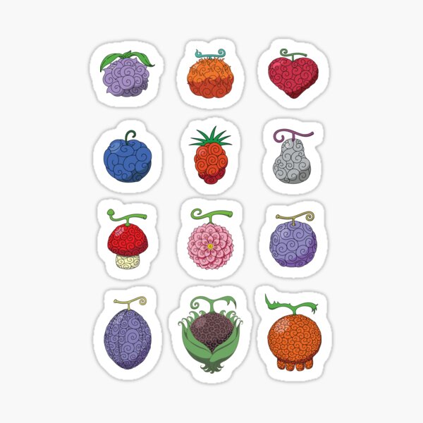 Devil Fruits Anime High Quality Sticker for Sale by SimplyNewDesign