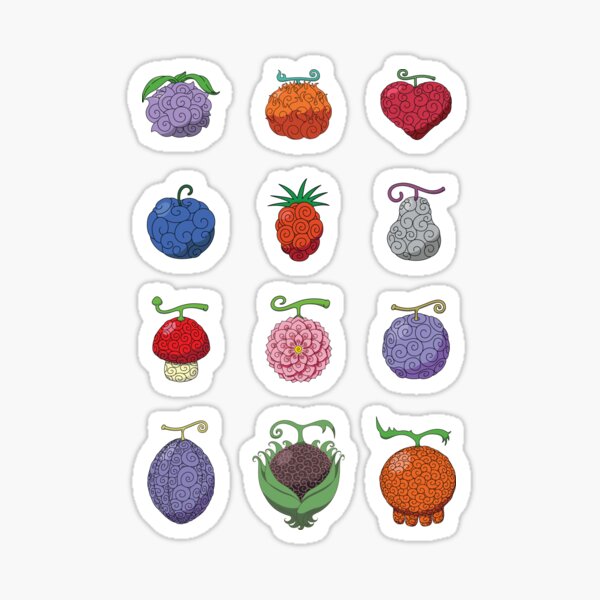  Fruit Stickers, 100 Pcs Mini Pixel Fruit Stickers Pack