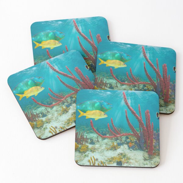 Item preview, Caribbean sea colorful marine life underwater tropical fish and sponges designed and sold by Seaphotoart.