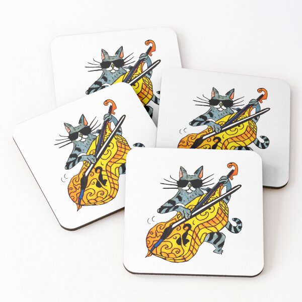 Item preview, Cool Cat Playing Violin – Funky Sunglasses Music Cat Art designed and sold by Vividality.
