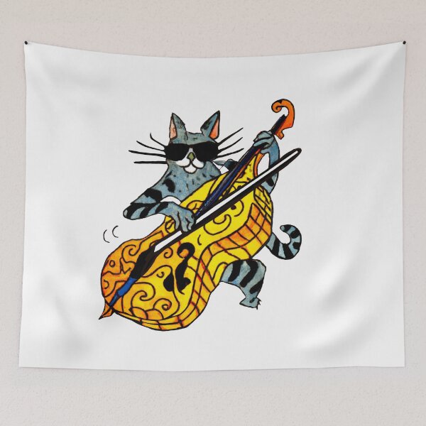 Item preview, Cool Cat Playing Violin – Funky Sunglasses Music Cat Art designed and sold by Vividality.