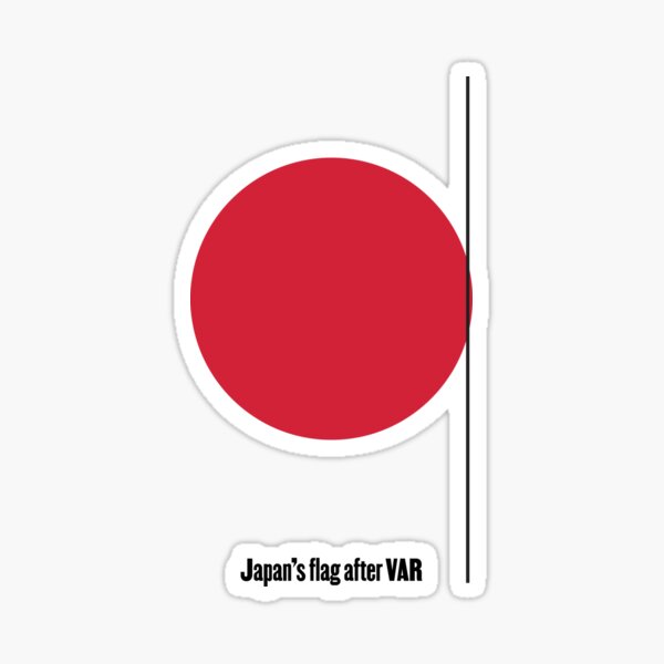 Japan's flag after VAR Qatar 22 Sticker