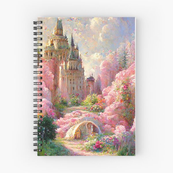 Item preview, Pastel Castle Fairytale Lover Girl Room Decor Pastel Rainbow Waterfall Abstract Art Print designed and sold by PrincessArtwork.