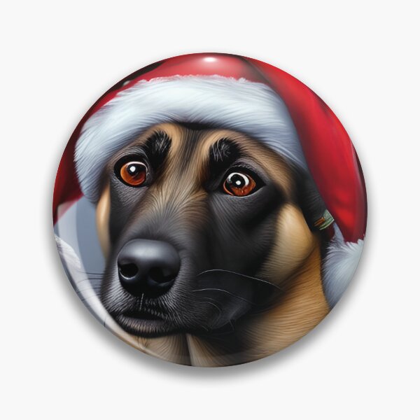 Item preview, Christmas Belgian Malinois Wearing A Santa Hat designed and sold by ZenEverAI.