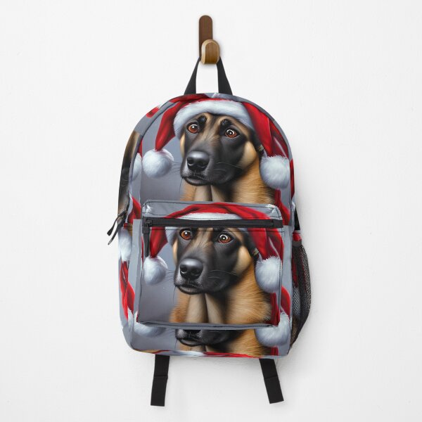 Item preview, Christmas Belgian Malinois Wearing A Santa Hat designed and sold by ZenEverAI.
