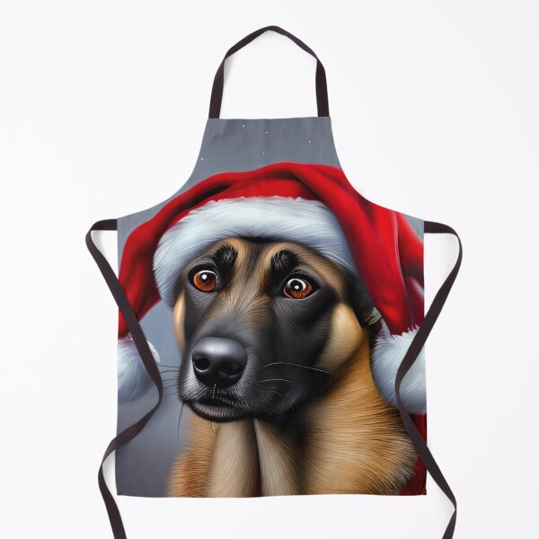Item preview, Christmas Belgian Malinois Wearing A Santa Hat designed and sold by ZenEverAI.