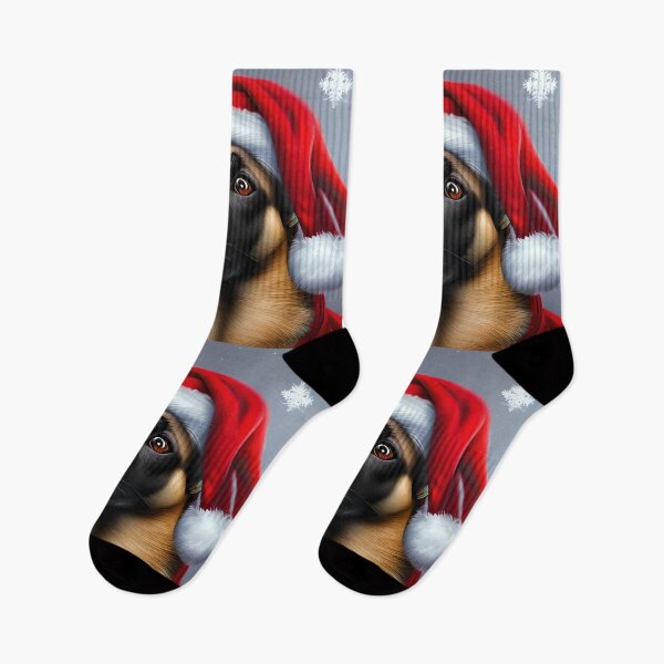 Item preview, Christmas Belgian Malinois Wearing A Santa Hat designed and sold by ZenEverAI.