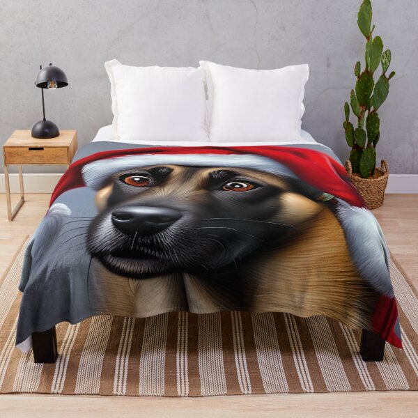 Item preview, Christmas Belgian Malinois Wearing A Santa Hat designed and sold by ZenEverAI.