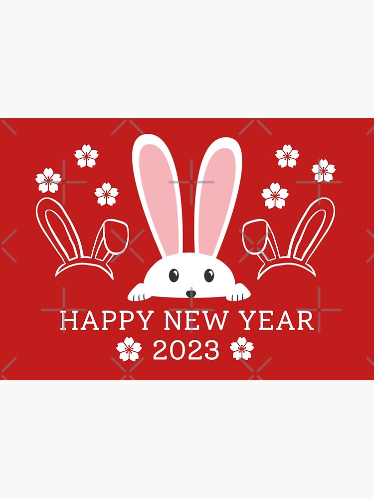 Happy Chinese Rabbit New Year 2023 Greeting Card Stock Photo - Alamy