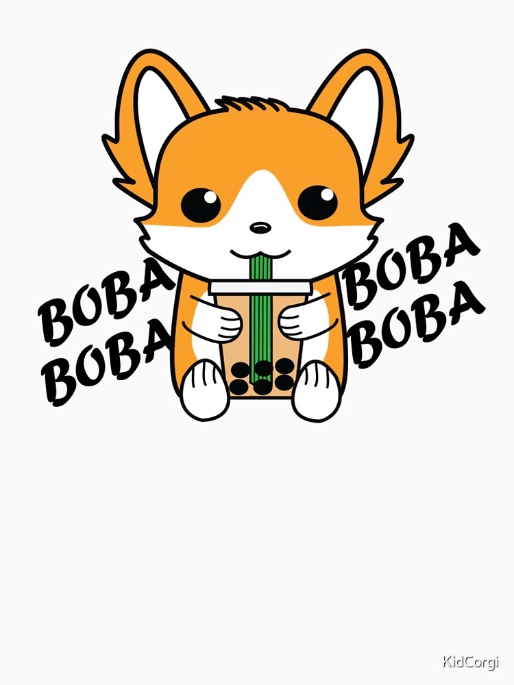 Bubble Tea Corgi Boba Corgi by KidCorgi