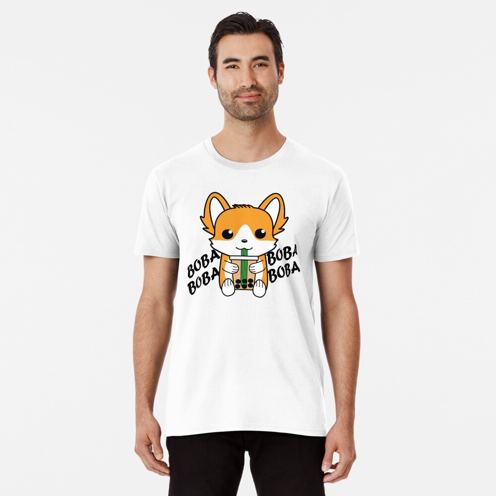Bubble Tea Corgi Boba Corgi Premium T-Shirt