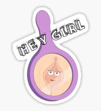 big mouth, hey girl Sticker