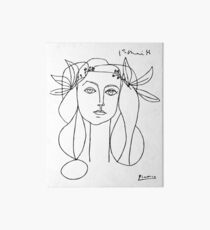 Picasso head of a women framed print Art Board
