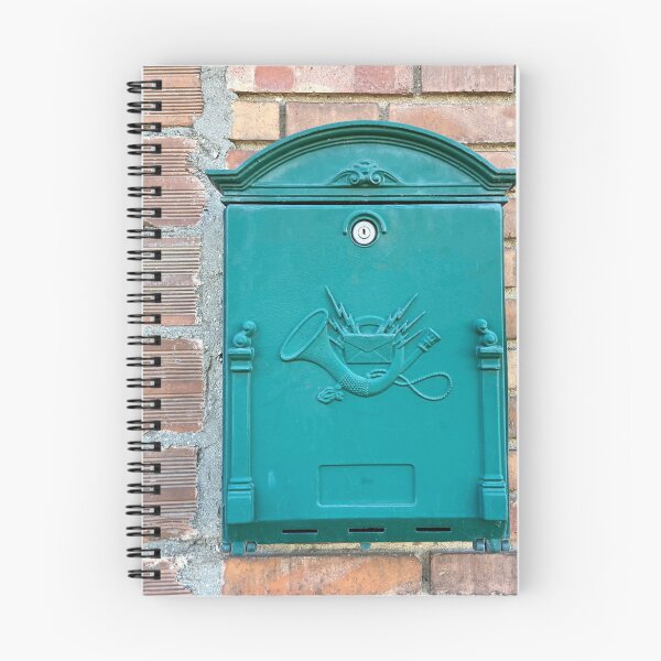 Item preview, Letterbox green color on brick background designed and sold by Ponted.