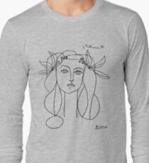 Camiseta de manga larga Cabeza de Picasso de un póster de mujer