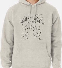 Sudadera con capucha Cabeza de Picasso de un póster de mujer