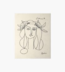Picasso head of a women poster Art Board
