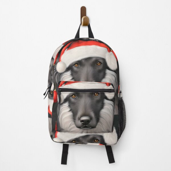 Item preview, Christmas Belgian Sheepdog Wearing A Santa Hat designed and sold by ZenEverAI.