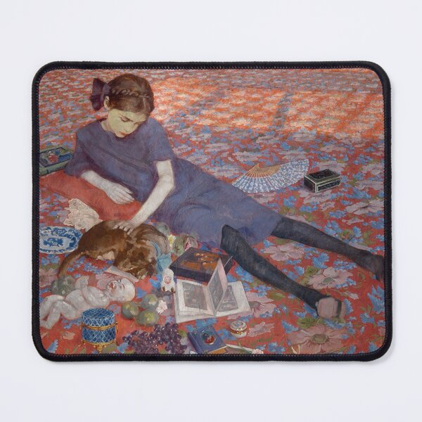 Item preview, Little girl playing on red carpet designed and sold by likiska.