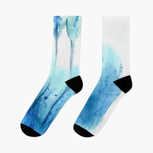 Aperçu de l'œuvre Aquarelle lâche du matin bleu créée et vendue par DigitalMagShop.