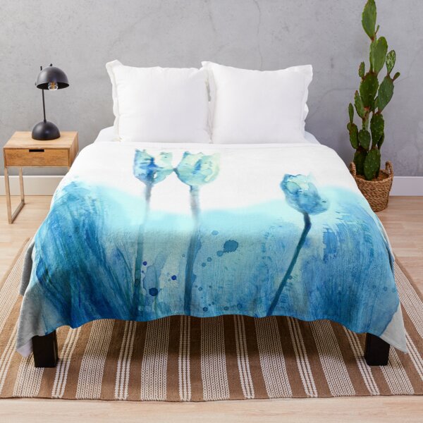 Artikelvorschau, Lose Aquarellmalerei des blauen Morgens entworfen und verkauft von DigitalMagShop.