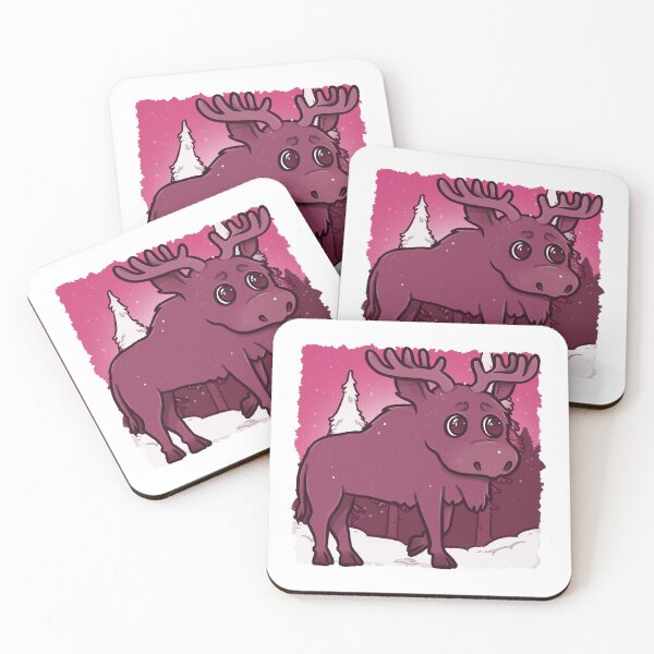 Item preview, Moose in the snow designed and sold by Penzilla.