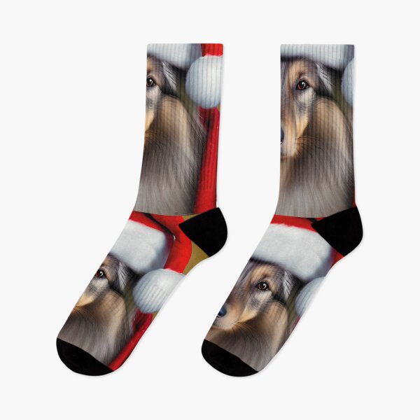 Item preview, Christmas Belgian Tervuren Wearing A Santa Hat designed and sold by ZenEverAI.
