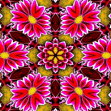Artwork thumbnail, Red Marguerite Pattern by Patternflower