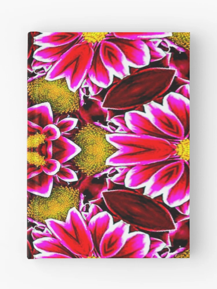 Thumbnail 1 of 3, Journal, Red Marguerite Pattern designed and sold by Patternflower.