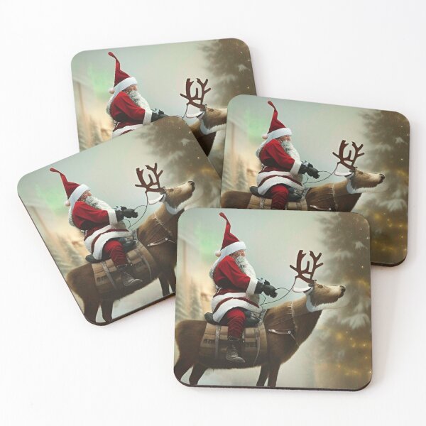Item preview, Santa Riding Reindeer designed and sold by DiverAstronaut.