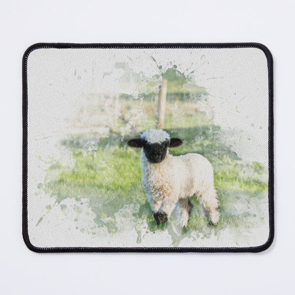 Item preview, Valais Blacknose Sheep Watercolour Photograph designed and sold by Jane Stanley Photography.
