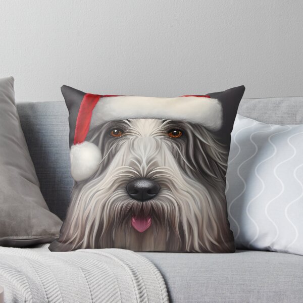 Item preview, Christmas Bergamasco Sheepdog Wearing A Santa Hat designed and sold by ZenEverAI.