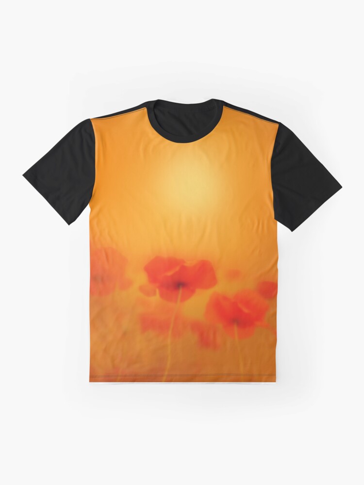 Alternate view of Poppies in gold Graphic T-Shirt