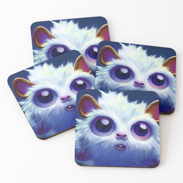 Item preview, Cute white furry monster designed and sold by ARTIMITY.