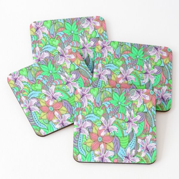 Item preview, Hello Spring Botanical Abstraction, bold colorful abstract playful design inspired by nature designed and sold by Adri Barnard.