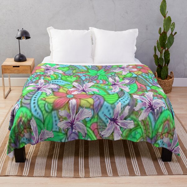 Item preview, Hello Spring Botanical Abstraction, bold colorful abstract playful design inspired by nature designed and sold by Adri Barnard.