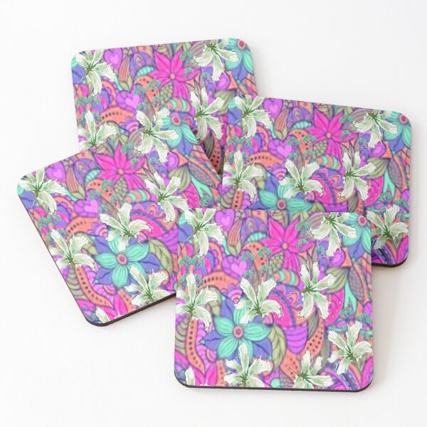 Item preview, Hello Spring Botanical Abstraction,3, bold colorful abstract playful design inspired by nature designed and sold by Adri Barnard.