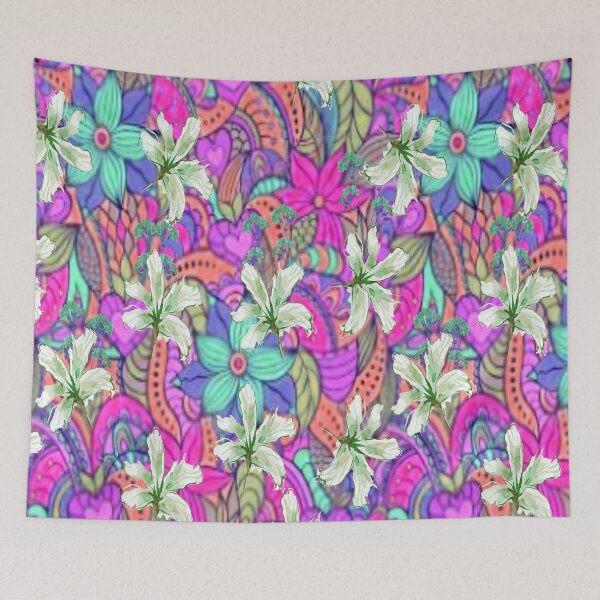 Item preview, Hello Spring Botanical Abstraction,3, bold colorful abstract playful design inspired by nature designed and sold by Adri Barnard.