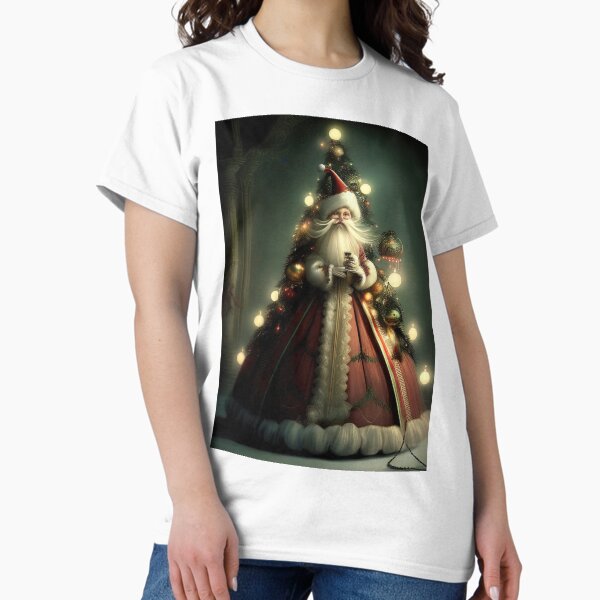 Aperçu de l'œuvre Sapin de Noël Père Noël haute couture créée et vendue par XmasPatterns.