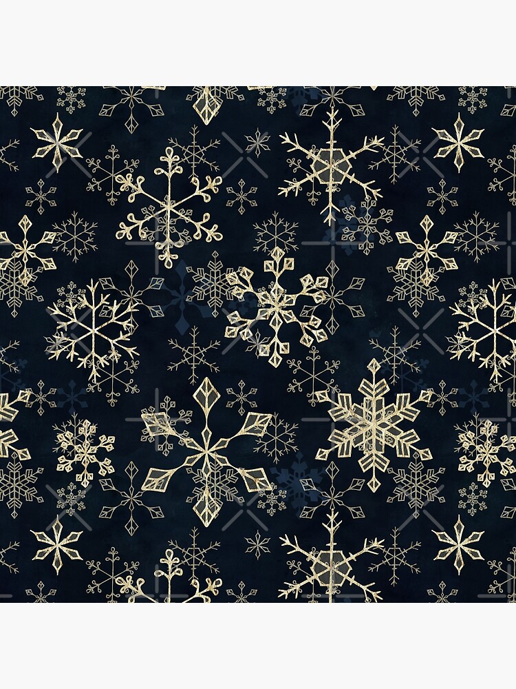 Snowflake Crystals in Gold by adenaJ