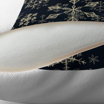 Alternate view of Snowflake Crystals in Gold Floor Pillow