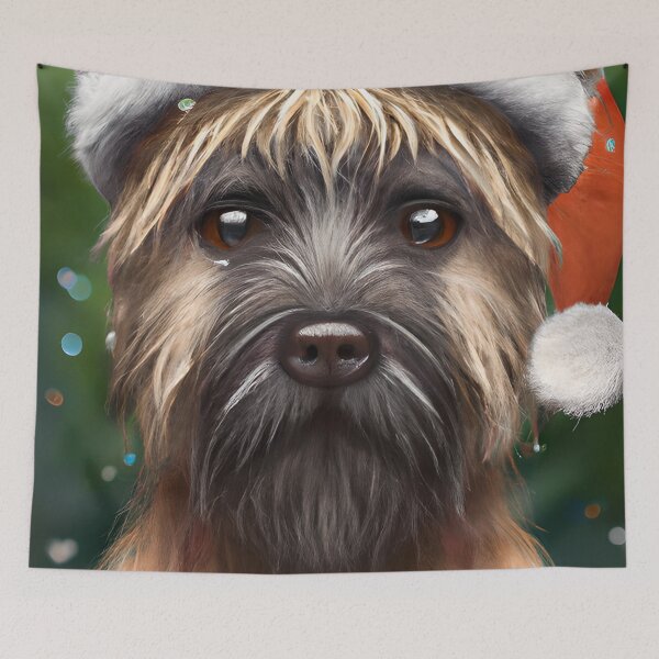 Item preview, Christmas Berger Picard Wearing A Santa Hat designed and sold by ZenEverAI.