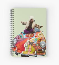janis on her psychedelic porsche Spiral Notebook